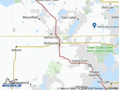 Mapa MICHELIN Richmond - ViaMichelin