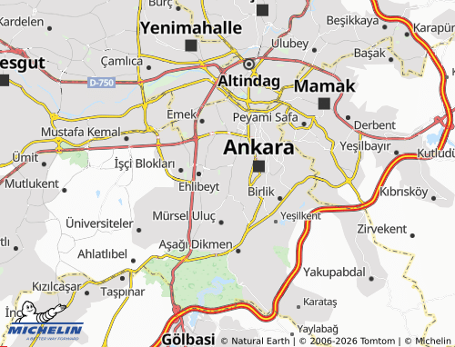 MICHELIN Harbiye map - ViaMichelin