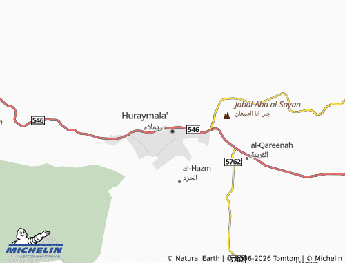 Carte MICHELIN Huraymala' - ViaMichelin