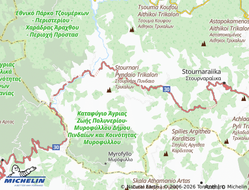 MICHELIN Platanakia map - ViaMichelin