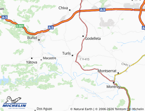 Mappa MICHELIN Turís - ViaMichelin