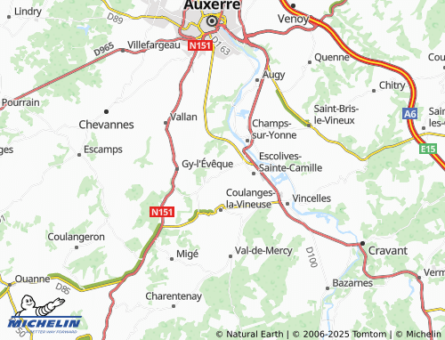 MICHELIN Jussy map - ViaMichelin