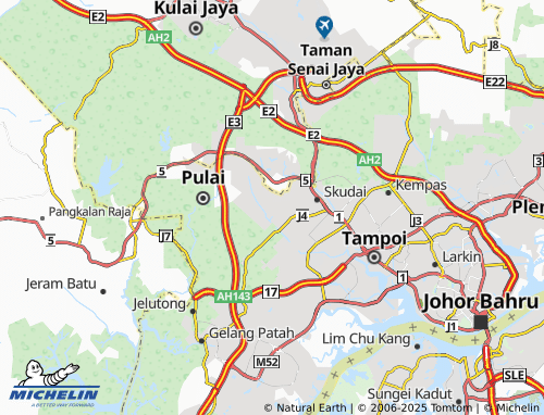 MICHELIN Taman Skudai Indah map - ViaMichelin