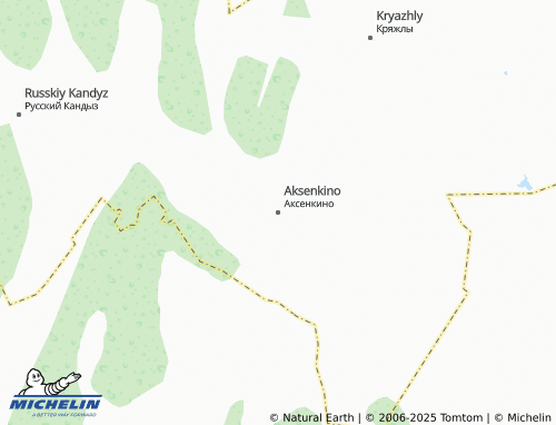 MICHELIN Aksenkino map - ViaMichelin