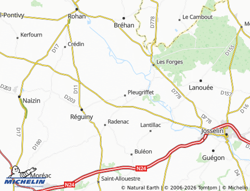 Mappa MICHELIN Pleugriffet - ViaMichelin