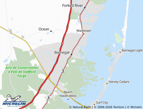 Mappa MICHELIN Barnegat - ViaMichelin