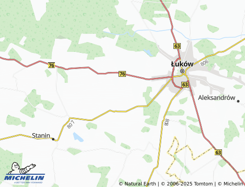MICHELIN Sięciaszka Druga map - ViaMichelin