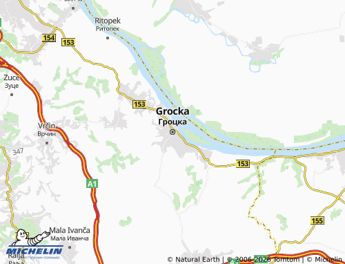 Mapa MICHELIN Grocka - ViaMichelin