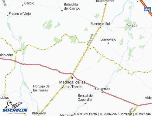 MICHELIN Blasconuño de Matacabras map - ViaMichelin