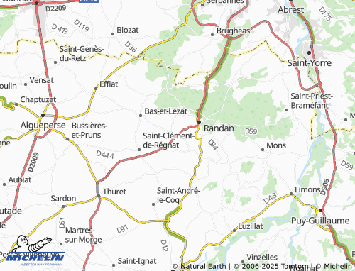 MICHELIN-Landkarte Villeneuve-les-Cerfs - ViaMichelin