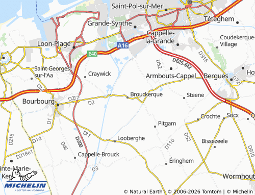 Mappa MICHELIN Brouckerque - ViaMichelin