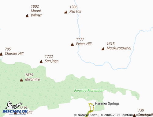 Carte MICHELIN Hanmer Forest Park - ViaMichelin