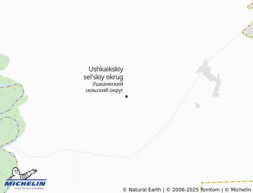 MICHELIN Ushkaikskiy sel'skiy okrug map - ViaMichelin