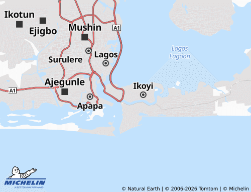 MICHELIN Obalende map - ViaMichelin