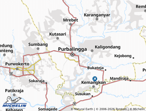Carte MICHELIN Purbalingga Kidul - ViaMichelin