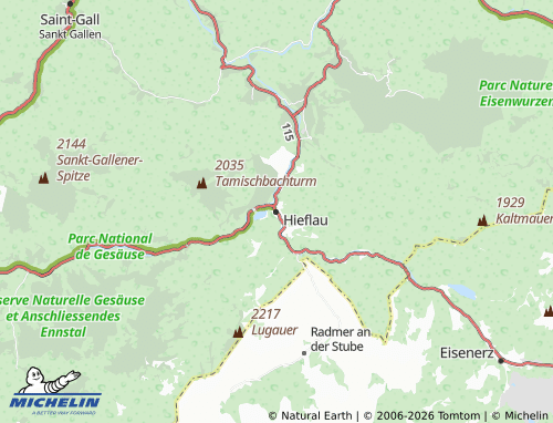 MICHELIN Hieflau map - ViaMichelin