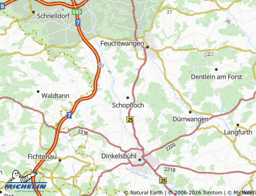 Mappa MICHELIN Schopfloch - ViaMichelin