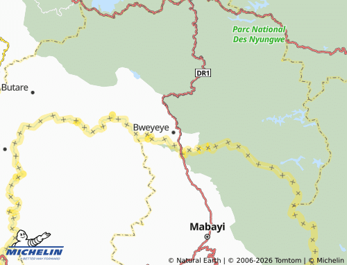 MICHELIN-Landkarte Bweyeye - ViaMichelin