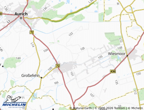 MICHELIN Aurich-Oldendorf map - ViaMichelin