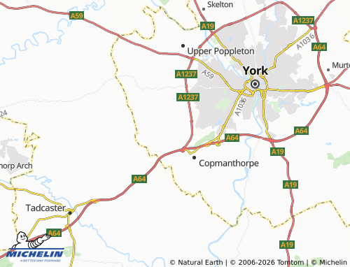 MICHELIN Askham Bryan map - ViaMichelin