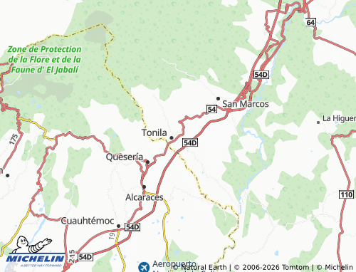 MICHELIN-Landkarte Tonila Centro - ViaMichelin