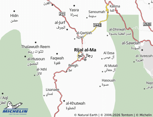MICHELIN-Landkarte al-Beeh - ViaMichelin