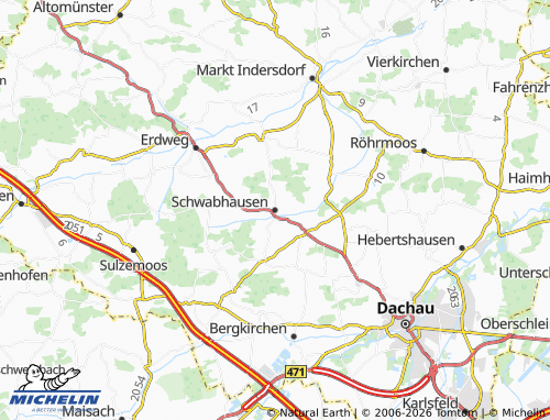 Mappa MICHELIN Schwabhausen - ViaMichelin