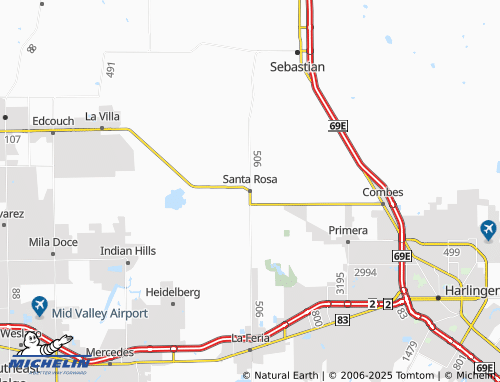 MICHELIN Santa Rosa map - ViaMichelin