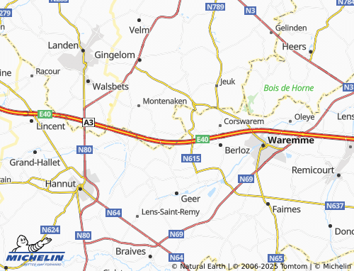 MICHELIN Vorsen map - ViaMichelin