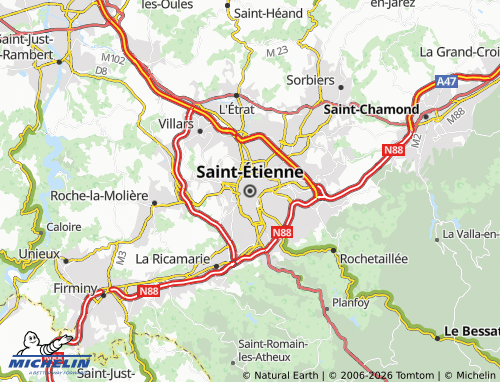 Mappa MICHELIN Saint-Étienne - ViaMichelin