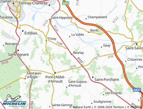 Mapa MICHELIN Beurlay - ViaMichelin