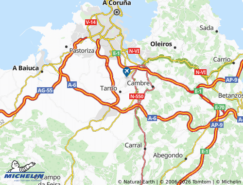 Mapa MICHELIN Culleredo (Santo Estevo) - ViaMichelin