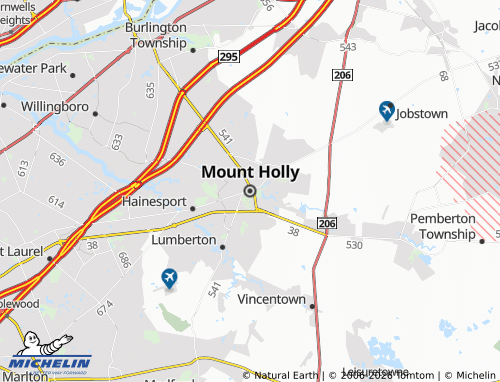 Carte MICHELIN Mount Holly - ViaMichelin