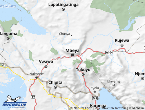 MICHELIN Mbeya map - ViaMichelin