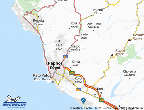 Kaart MICHELIN Mesa Chorio - ViaMichelin