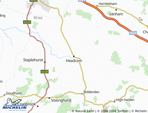 Carte MICHELIN Headcorn - ViaMichelin