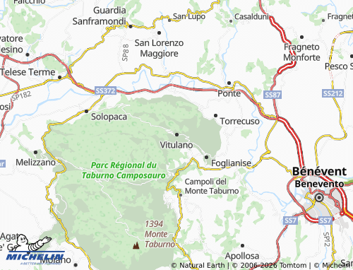 MICHELIN Vitulano map - ViaMichelin