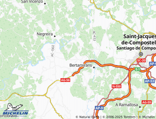 MICHELIN Brión (San Fins) map - ViaMichelin
