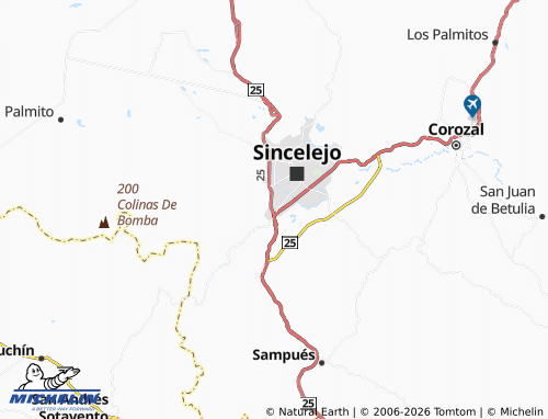 MICHELIN 20 de Enero map - ViaMichelin