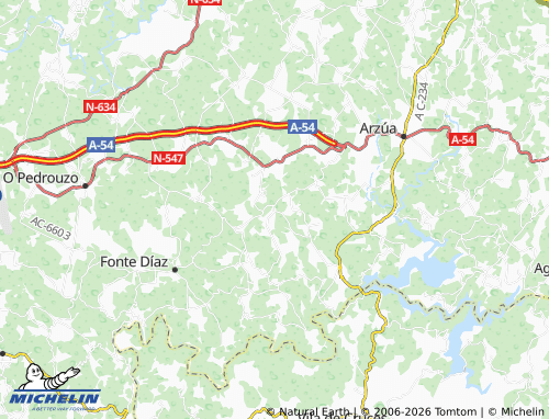 MICHELIN Oca de Arriba map - ViaMichelin