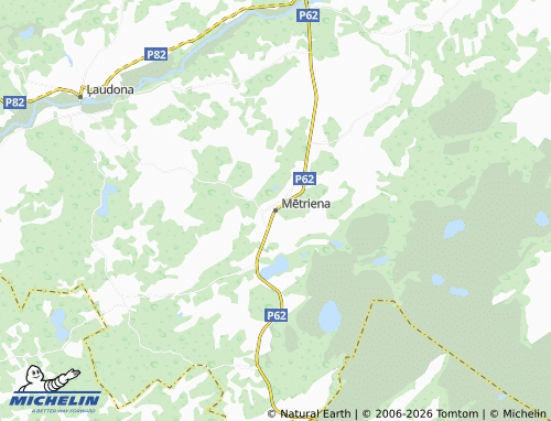 Mapa MICHELIN Mētrienas pagasts - ViaMichelin