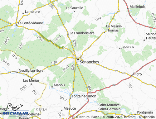 MICHELIN Senonches map - ViaMichelin