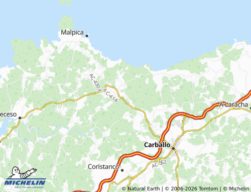 MICHELIN Brión map - ViaMichelin