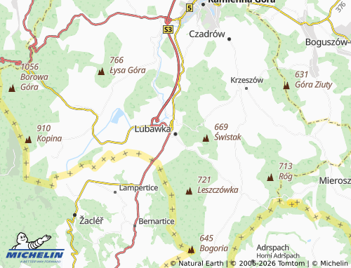 MICHELIN Lubawka map - ViaMichelin
