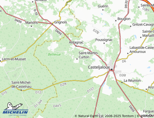 MICHELIN Saint-Martin-Curton map - ViaMichelin