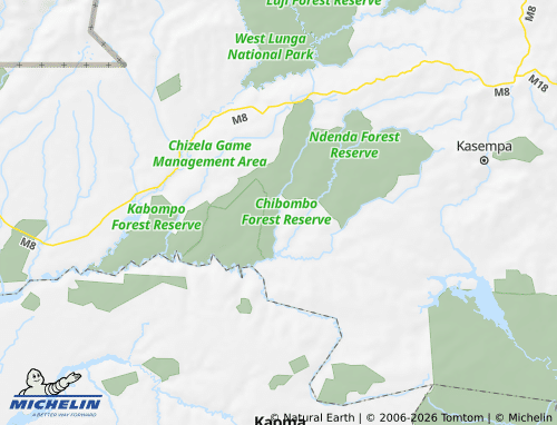 MICHELIN Mufumbwe map - ViaMichelin