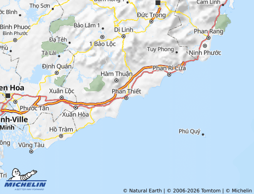 Mapa MICHELIN Bình Thuận - ViaMichelin