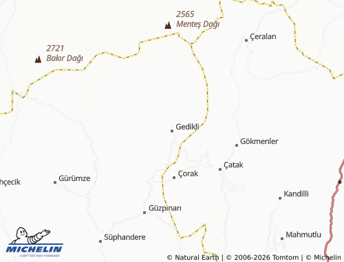MICHELIN Gedikli map - ViaMichelin