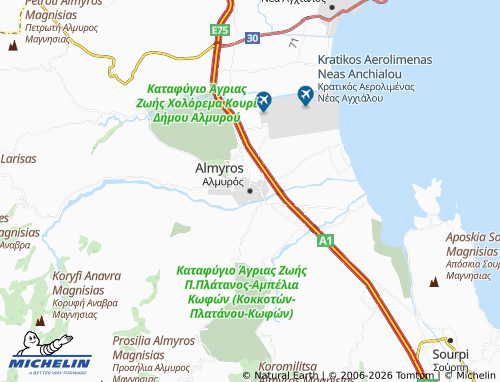 MICHELIN Almyros map - ViaMichelin