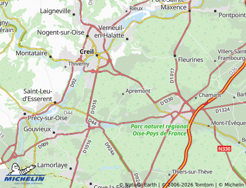 MICHELIN-Landkarte Apremont - ViaMichelin